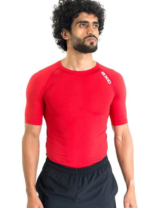 RED HALF SLEEVE COMPRESSION